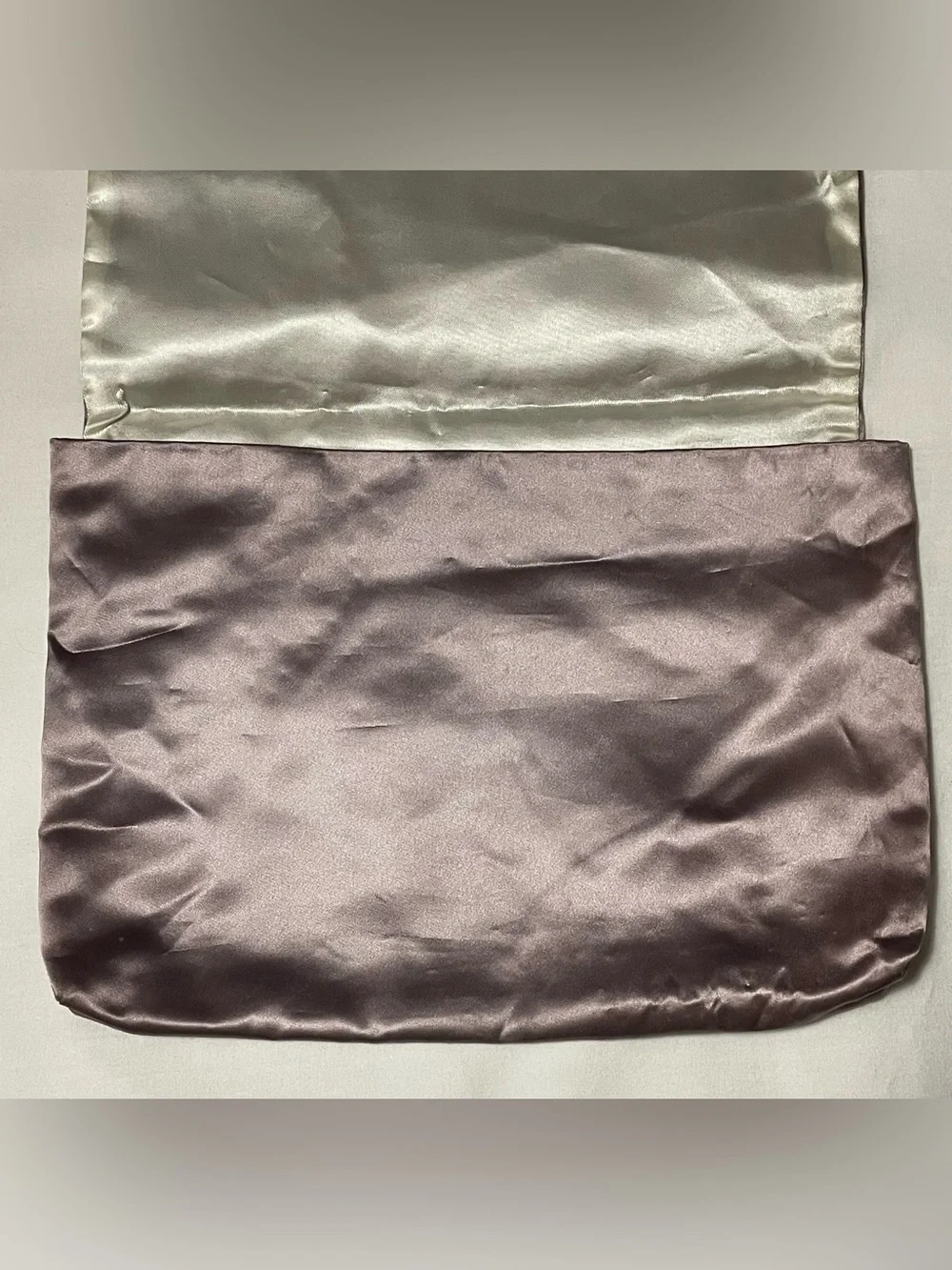 Vintage Christian Dior Mauve Satin Evening Clutch Bag (Flaws/As-Is)